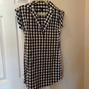 J Crew Black/white checkered dress